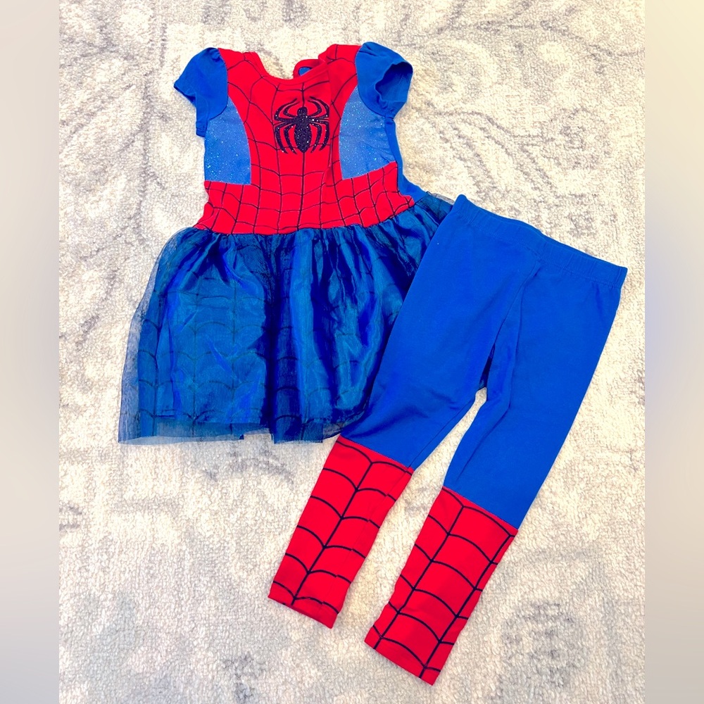 Spider-Themed Kids Costume Set - Blue and Red